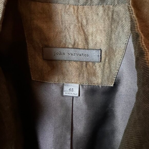 $1298 JOHN VARVATOS Englemore Brown COAT sz. 48 - Picture 5 of 12